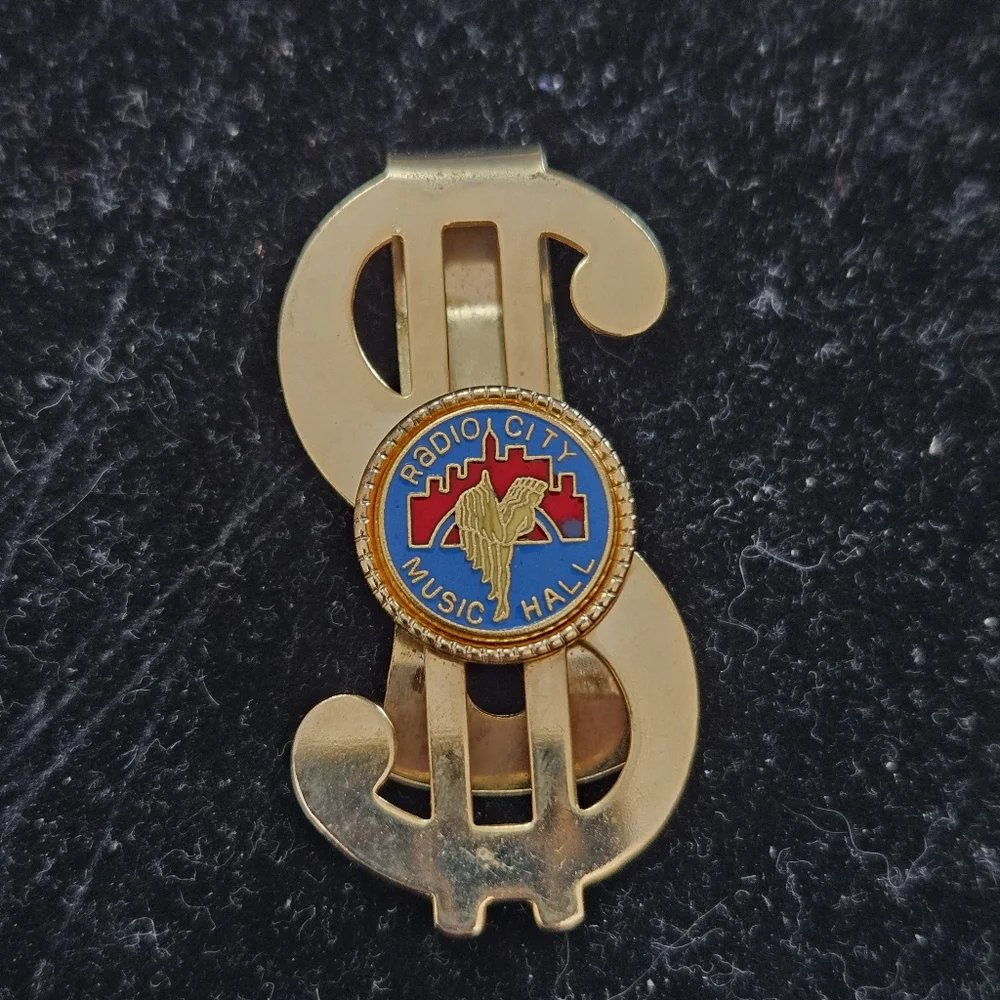 Radio City‎ Music Hall Vintage Gold Tone Money Clip